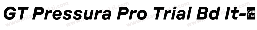 GT Pressura Pro Trial Bd It字体转换